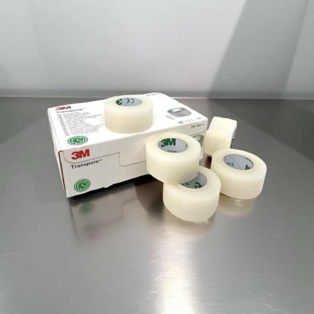 3M Transpore White-Clear Surgical / Medical Tape 9 Unused Rolls 1” x 10 Yds ea.